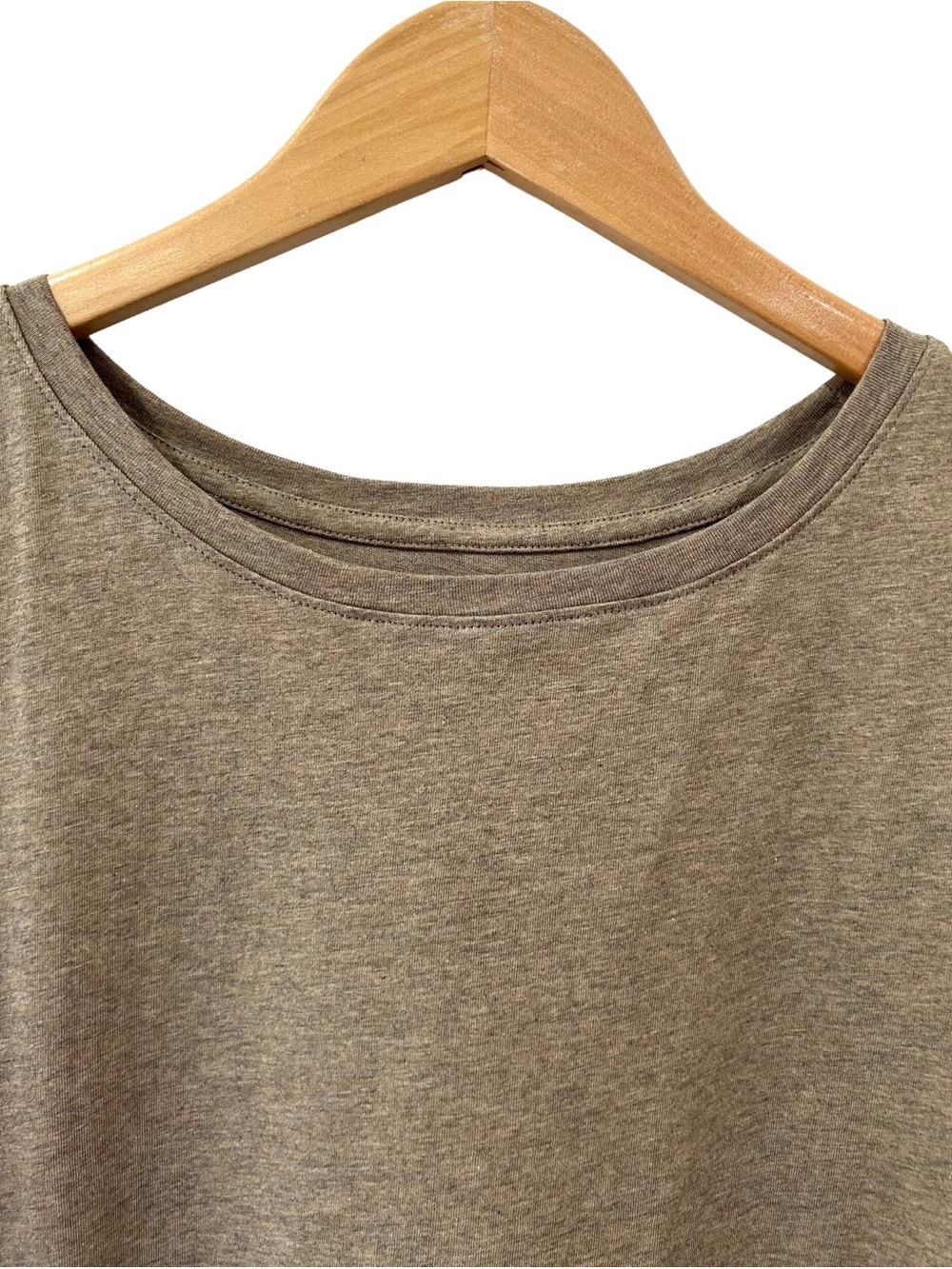 Pact Maternity Tank Top XL stucco heather Organic Cotton ruched NWOT - Picture 5 of 8